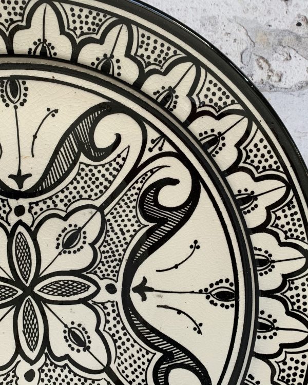 Marokkansk håndlavet keramikfad – Airanna, Ø 35 cm