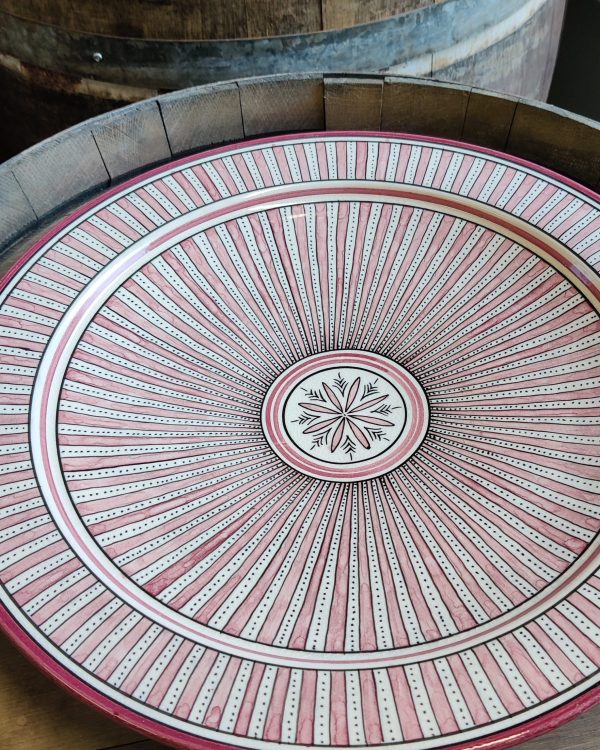 Marokkansk håndlavet keramikfad – Jadida, Ø 40 cm