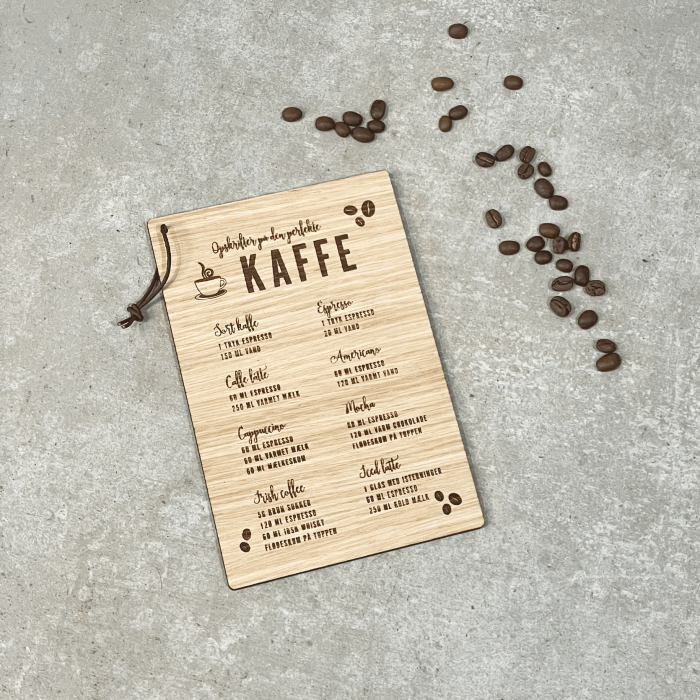 Treend.dk - Kaffeskilt Eg. Et tidløst udtryk og overflod af omtanke med naturprodukter er fundamentet for et bæredygtigt treend.​
