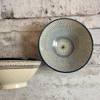 Marokkansk håndlavet keramikskål – Naila, Ø 25 cm