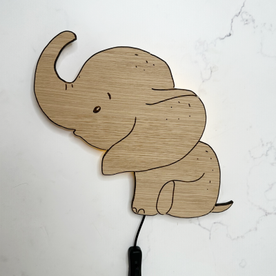 Lampe – Siddende elefant