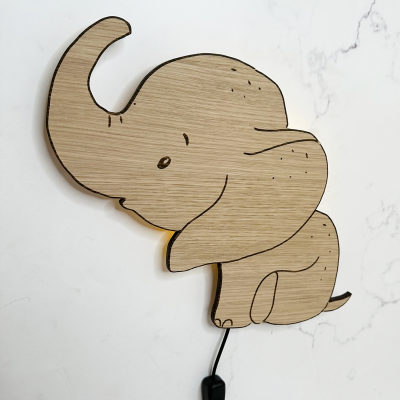 Lampe – Siddende elefant