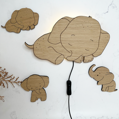 Lampe – Sovende elefant