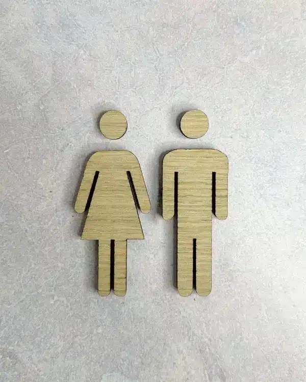 Mand og dame piktogram til toiletdøren