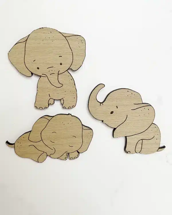 Liggende elefant – 4 størrelser