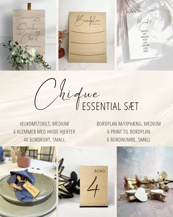 Essential Sæt til bryllup – Chique