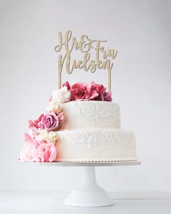 Cake topper – Hr. og fru, Klassisk og curly