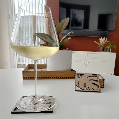 Classic Monstera Coaster Sæt inkl. holder