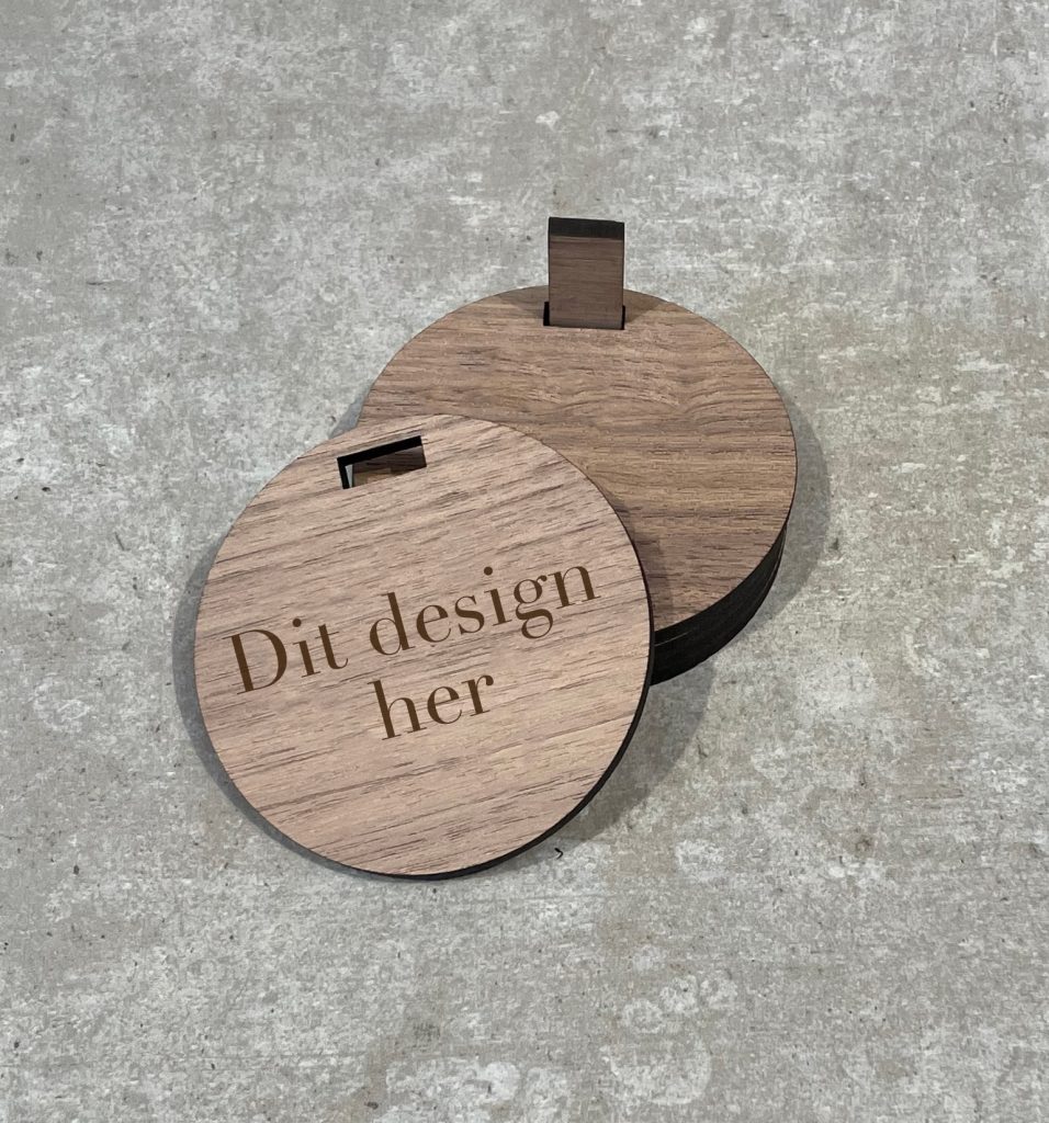 Design selv coaster sæt i træ - Treend.dk, personligt design