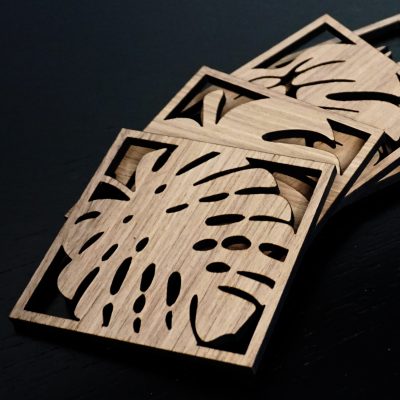 Holy Monstera Coaster Sæt inkl. holder