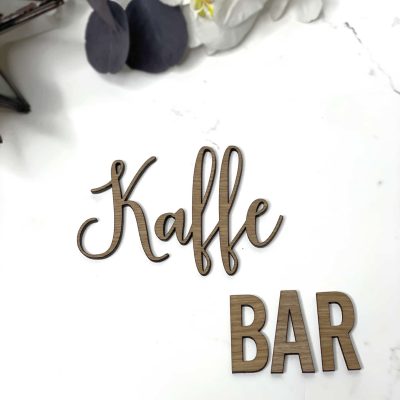 Kaffebar – Curly skrift og Bogstaver