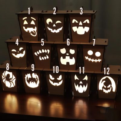 Halloween lanterne, 12 designs