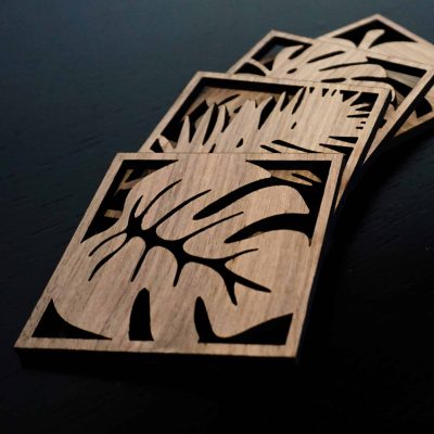 Modern Monstera Coaster