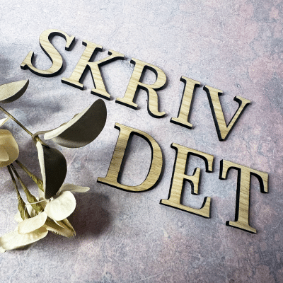 Skriv selv bogstaver – Serif – 5 str.