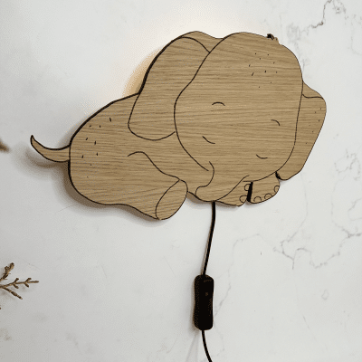 Lampe – Sovende elefant