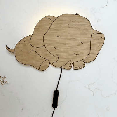 Lampe – Sovende elefant